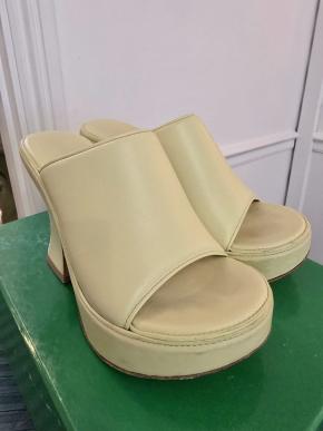 Bottega Veneta Lime Leather Mules 8