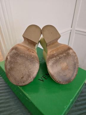 Bottega Veneta Lime Leather Mules 4