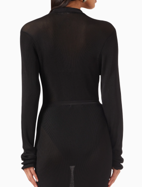 Nensi Dojaka Semi-Sheer Ribbed Bodysuit 5