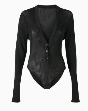 Nensi Dojaka Semi-Sheer Ribbed Bodysuit 3