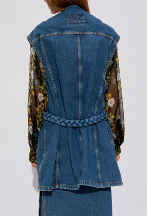 Etro Long Denim Vest 5