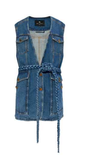 Etro Long Denim Vest 4
