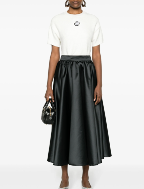 Patou Volume Satin Midi Skirt 4
