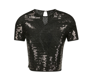 Mugler Short-Sleeved Sequinned Blouse 5
