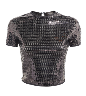 Mugler Short-Sleeved Sequinned Blouse 3
