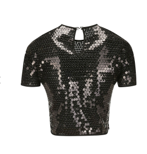 Mugler Short-Sleeved Sequinned Blouse 5