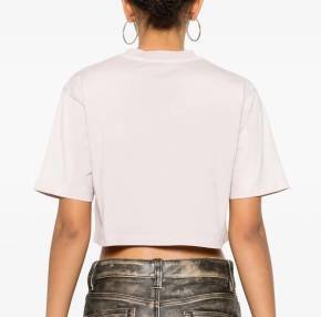 Off-White Rubberised-Logo Cropped T-shirt 2