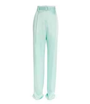 Lapointe High-Rise Belted Straight-Leg Organic Silk Twill Trousers 2