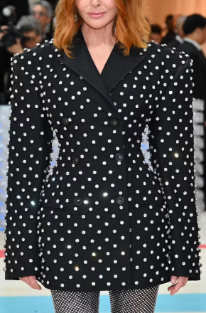 Stella McCartney Crystal Embellished Oversized Double-Breasted Blazer 4