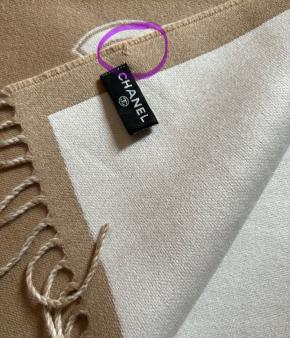 Chanel Camel Wool Fringed Scarf 11