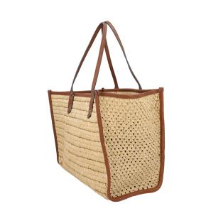Anya Hindmarch Pocket Leather-Trimmed Raffia Tote 4