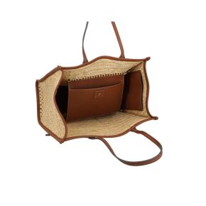 Anya Hindmarch Pocket Leather-Trimmed Raffia Tote 7