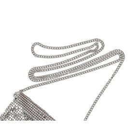 Jimmy Choo Metallic-Effect Mesh Soft Phone Holder 10x17 cms 8