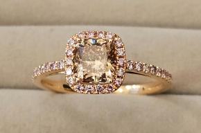 William &Son Fancy Brown Diamond Ring 1.02 Carat 9