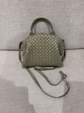 Bottega Veneta Mini Khaki Lambskin Satchel 2