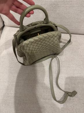Bottega Veneta Mini Khaki Lambskin Satchel 3
