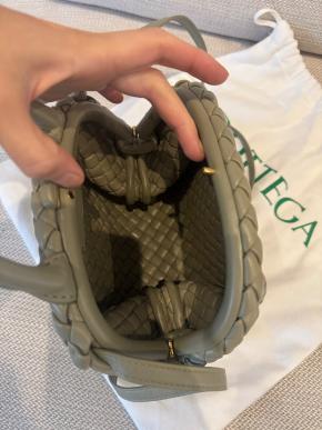 Bottega Veneta Mini Khaki Lambskin Satchel 4