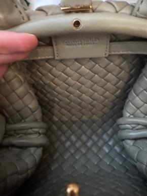 Bottega Veneta Mini Khaki Lambskin Satchel 10