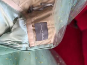 Monique L'Huillier Embellished Green Tulle Dress 8