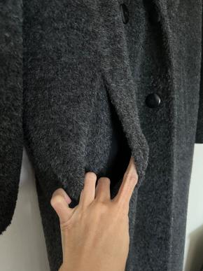 MaxMara Grey Alpaca Wool Coat 8