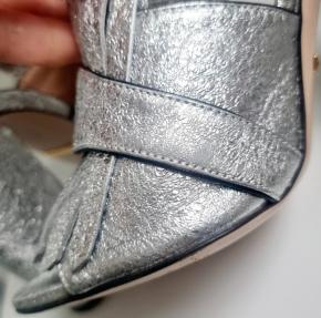 Gucci Silver Heeled Mules 8