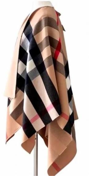 Burberry Check Wool Poncho 4