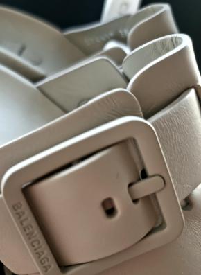 Balenciaga  Leather Mallorca Mules 10