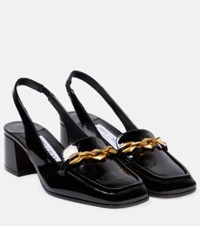 Jimmy Choo Black Patent Slingback Sandals 2