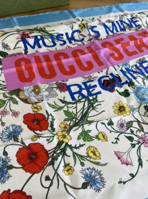 Gucci x Sony Music Collab Silk Scarf 3
