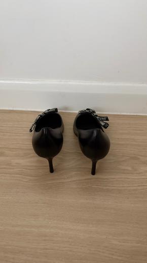Jimmy Choo Black Leather Kitten Heel Pumps 4