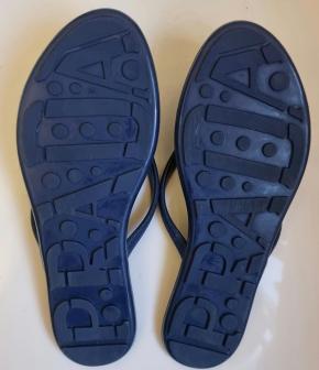 Prada Navy Rubber Thong Flats 9