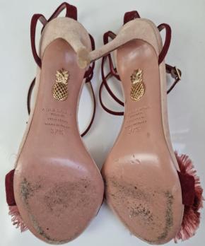 Aquazurra Heeled  Lotus Blossom Sandals 10