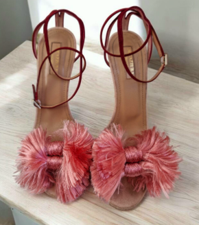 Aquazurra Heeled  Lotus Blossom Sandals 5