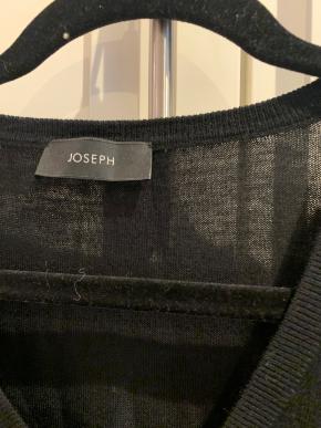 Joseph Semi Sheer Black Wool V Neck Jumper 6