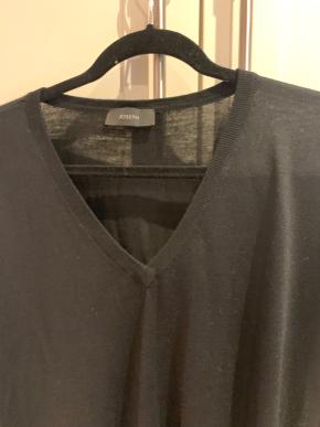 Joseph Semi Sheer Black Wool V Neck Jumper 7