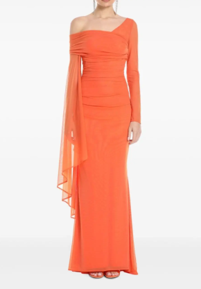 Talbot Runhof Asymmetric Metallic Gown 2