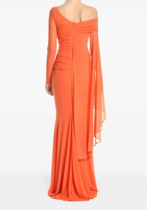 Talbot Runhof Asymmetric Metallic Gown 4