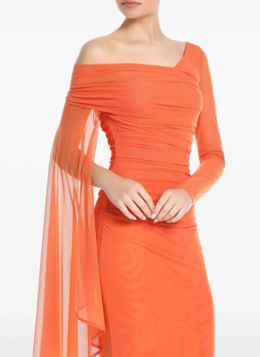 Talbot Runhof Asymmetric Metallic Gown 5