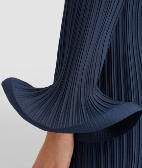 Rowen Rose Georgette Pleated Mini Dress 4