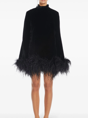 Taller Marmo Gina Feather-Trim Minidress 3
