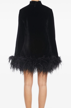 Taller Marmo Gina Feather-Trim Minidress 4