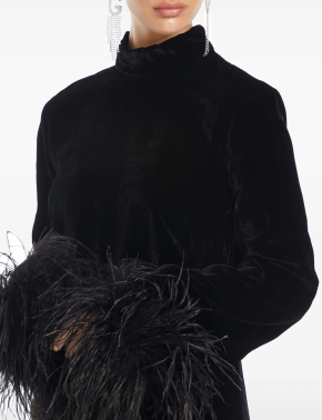 Taller Marmo Gina Feather-Trim Minidress 5