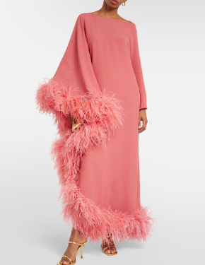 Taller Marmo Ubud Feather-Trim Dress 3