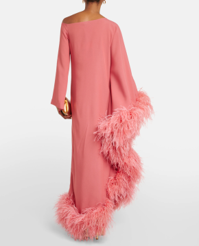 Taller Marmo Ubud Feather-Trim Dress 2