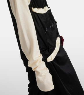 Maison Margiela Spliced Gathered Jersey Midi Dress 6