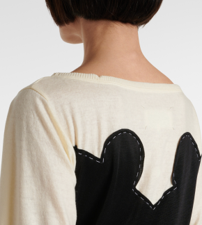 Maison Margiela Spliced Gathered Jersey Midi Dress 5