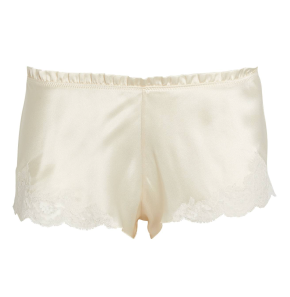 Carine Gilson Calais-Caudry Lace-Trim Silk shorts 3