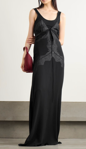 Christoper Esber Cutout Lace-Trimmed Silk-Georgette Gown 5