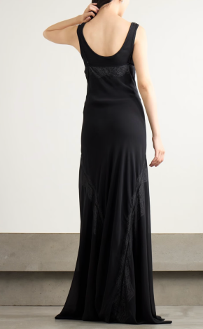 Christoper Esber Cutout Lace-Trimmed Silk-Georgette Gown 2