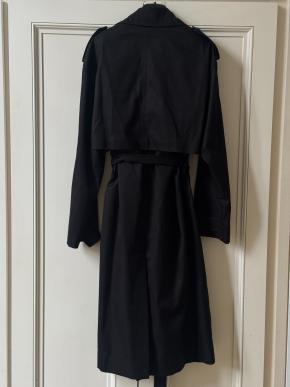 Saint Laurent Black Cotton Trench Coat 7